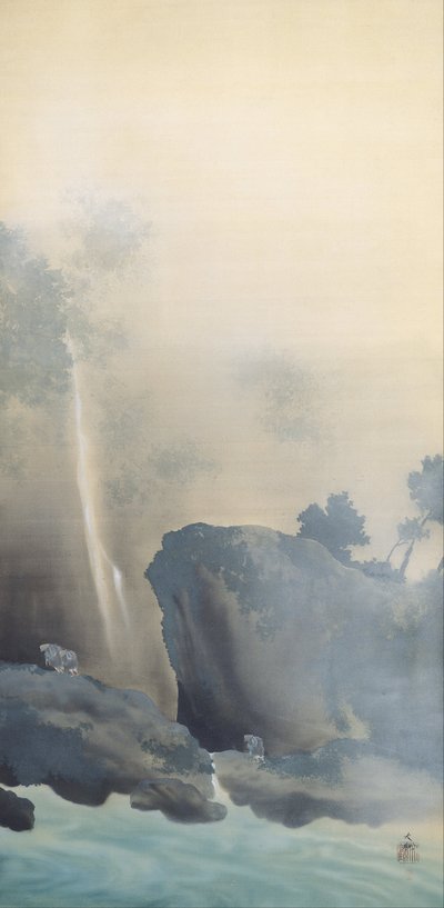 ボートをけん引 作： Yokoyama Taikan